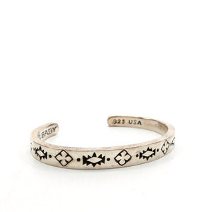 King Baby Studio Native Cross Cuff Bracelet Fine Silver .925 6.5"